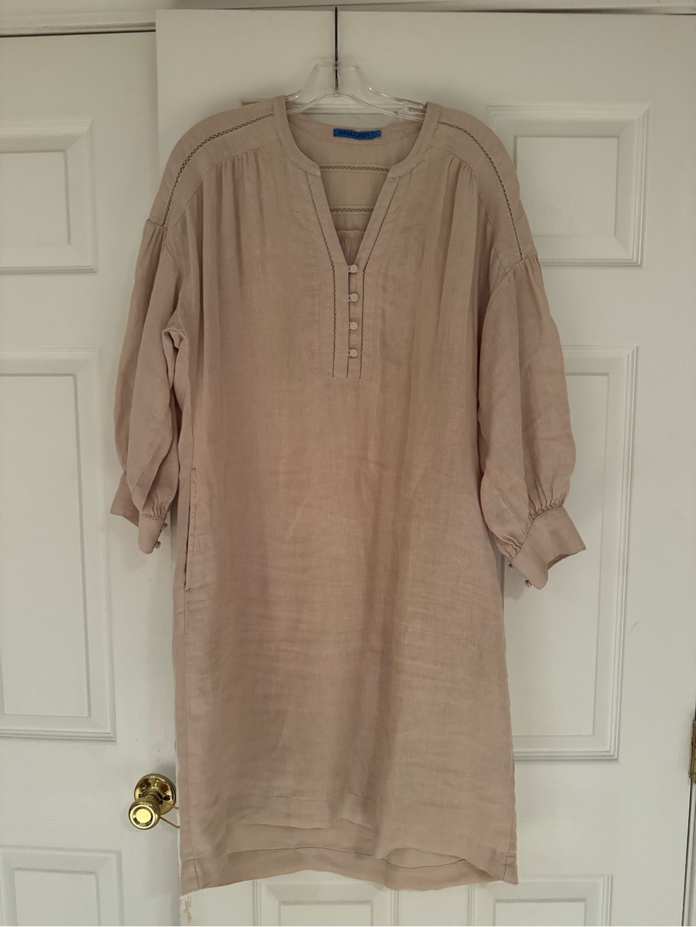 J. McLaughlin Blush Linen Button-Front Tunic